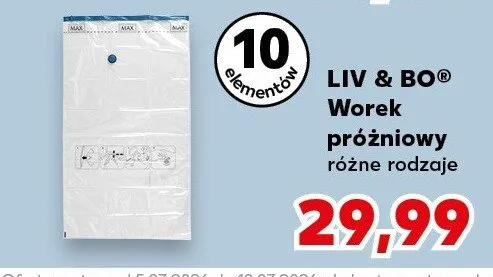 Worek próżniowy, różne rodzaje promocja w Kaufland