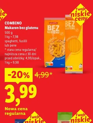 Makaron bez glutenu spaghetti promocja w Lidl