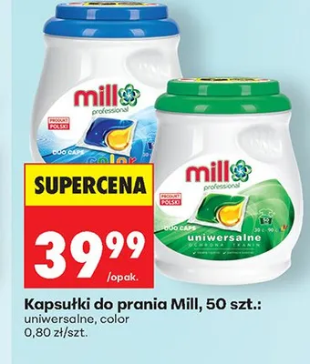 Kapsułki do prania Mill color promocja w Biedronka