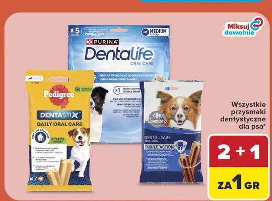 Przysmak dentystyczny dla psa Pedigree Dentastix Daily Oral Care promocja w Carrefour