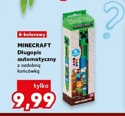 Długopis automatyczny z ozdobną końcówką Minecraft promocja w Kaufland