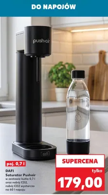 Saturator do napojów w zestawie z butelką 0,7l oraz nabój CO2 promocja w Kaufland