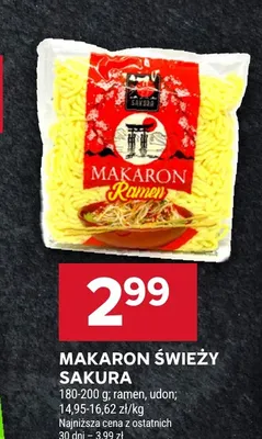 Makaron świeży Ramen Sakura promocja w Stokrotka