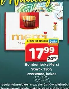 Bombonierka Merci czerwona promocja w Delfin