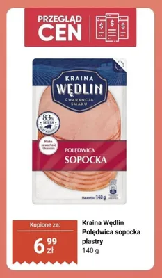 Polędwica sopocka plastry Kraina Wędlin promocja w Biedronka