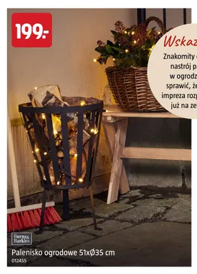 Palenisko ogrodowe 51xØ35 cm Burns & Barkles promocja w Jula