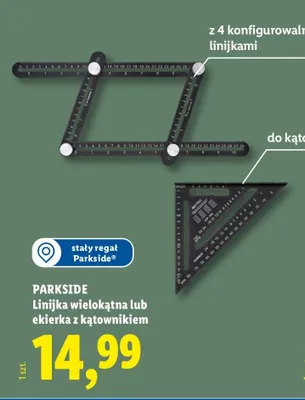 Linijka wielokątna lub ekierka z kątownikiem promocja w Lidl