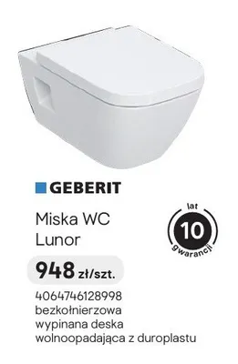 Miska WC Geberit Lunor promocja w Castorama