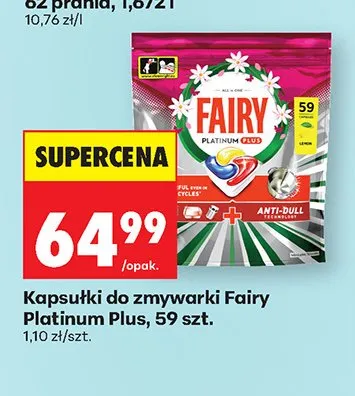 Kapsułki do zmywarki Fairy Platinum Plus promocja w Biedronka