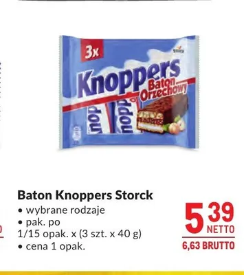 Baton Knoppers Storck 3-pak 40g promocja w Makro