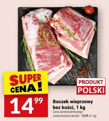 Boczek wieprzowy bez kości promocja w Twój Market