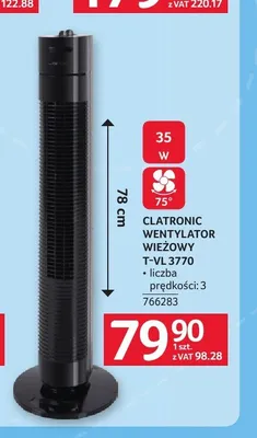 Wentylator wieżowy Clatronic T-VL 3770 promocja w Selgros