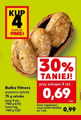 Bułka fitness pszenno-żytnia promocja w Kaufland