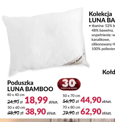 Poduszka Luna Bamboo 50x60 cm promocja w Salony Agata