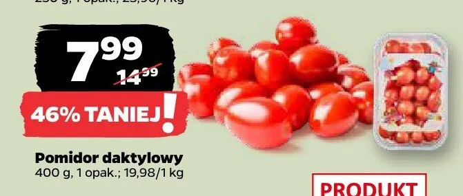 Pomidor daktylowy promocja w Netto