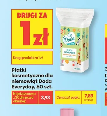 Płatki kosmetyczne dla niemowląt Dada Everyday promocja w Biedronka