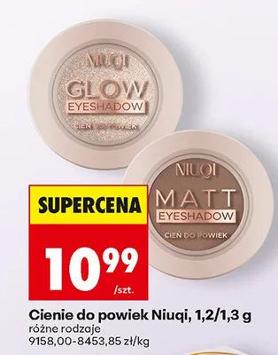 Cienie do powiek Niuqi różne rodzaje promocja w Biedronka