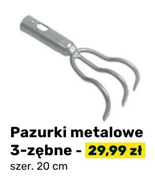 Pazurki metalowe 3-zębne promocja w Bricomarche