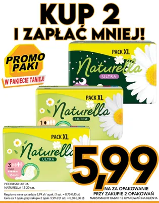 Podpaski Naturella Ultra Maxi promocja w Kupiec