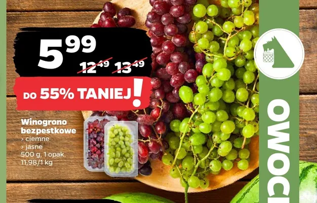 Winogrono bezpestkowe ciemne promocja w Netto