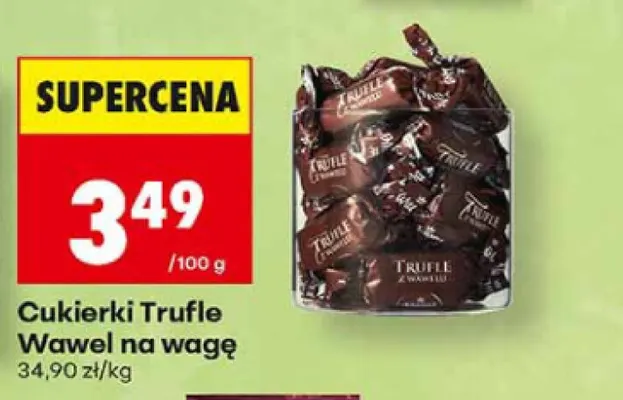 Cukierki Trufle Wawel na wagę promocja w Biedronka