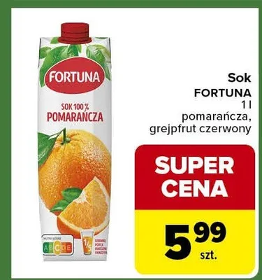 Sok pomarańczowy promocja w Carrefour Express