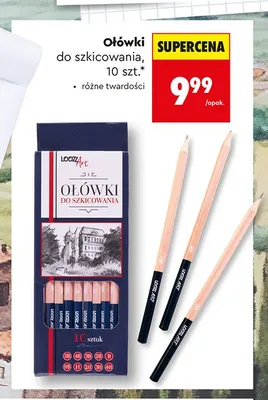 Ołówki do szkicowania Loozz Art 10 sztuk promocja w Biedronka