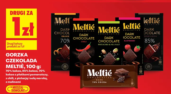 Gorzka czekolada z chili Meltiè promocja w Biedronka