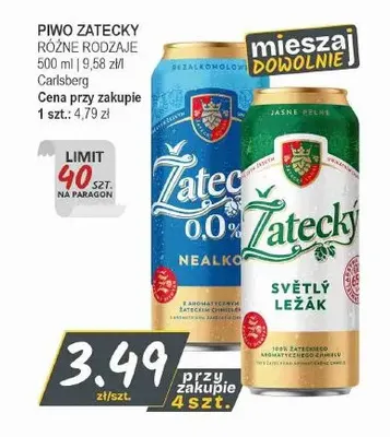 Piwo bezalkoholowe Žatecký Nealko promocja w Słoneczko