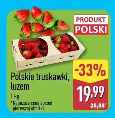 Polskie truskawki luzem promocja w Aldi