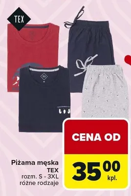 Piżama męska różne rodzaje promocja w Carrefour