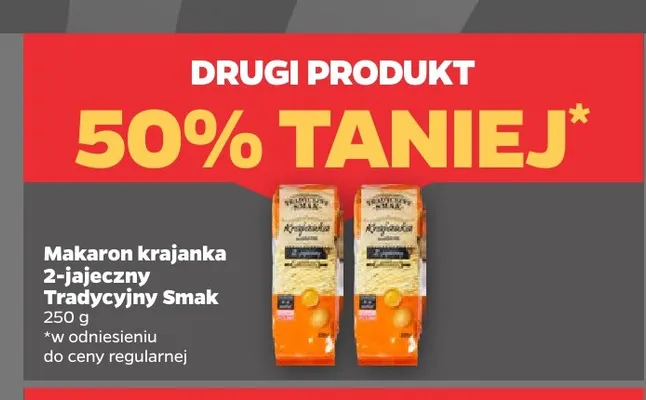 Makaron krajanka 2-jajeczny Tradycyjny Smak promocja w Netto