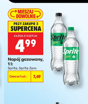 Napój gazowany Sprite Zero promocja w Biedronka