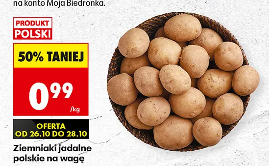 Ziemniaki jadalne polskie promocja w Biedronka