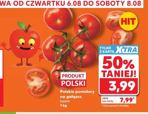 Pomidory na gałązce polskie promocja w Kaufland