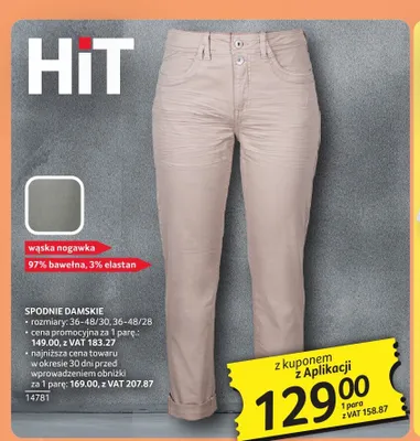 Spodnie damskie promocja w Selgros