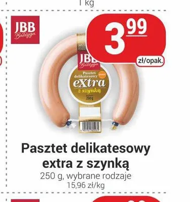 Pasztet delikatesowy extra z szynką JBB Bałdyga promocja w Delikatesy Sezam