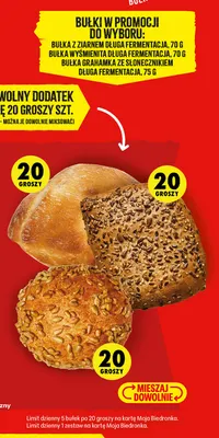 Bułka wyśmienita długa fermentacja promocja w Biedronka