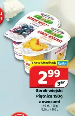 Serek wiejski z owocami Piątnica promocja w Delfin