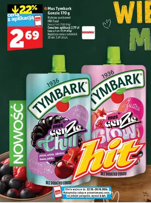 Mus Genzie Glow Tymbark promocja w TOPAZ