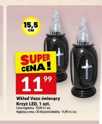 Wkład Vaso świecący Krzyż LED promocja w Twój Market