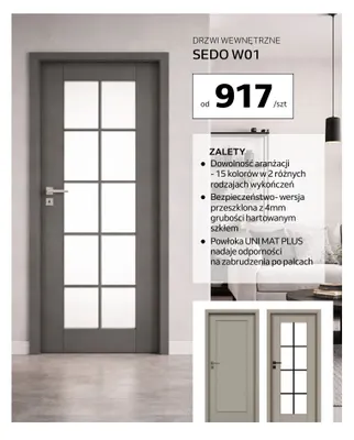 Drzwi wewnętrzne Sedo W01 Pol-Skone promocja w Komfort