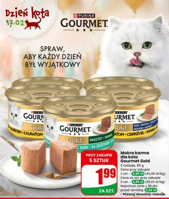 Mokra karma dla kota Gold promocja w Dino
