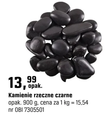 Kamienie rzeczne czarne promocja w OBI