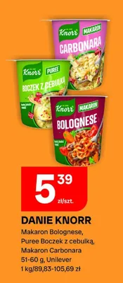 Danie Makaron Carbonara Knorr promocja w Chorten