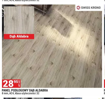 Panel podłogowy Swiss Krono Dąb Aldabra 8 mm AC4 promocja w Merkury Market