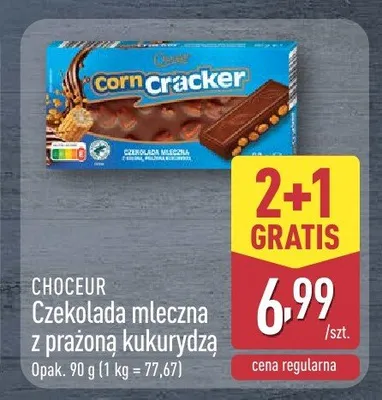 Czekolada mleczna z prażoną kukurydzą Choceur promocja w Aldi