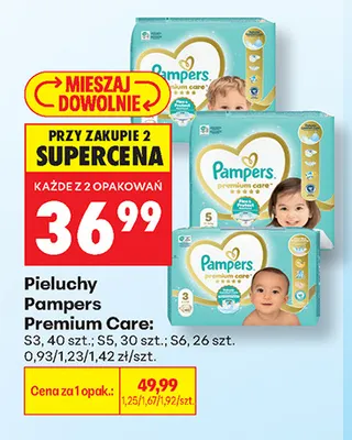 Pieluchy Pampers Premium Care S5 30 szt. promocja w Biedronka