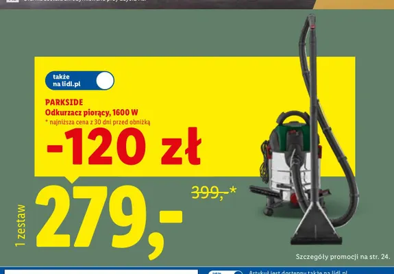 Odkurzacz piorący Parkside promocja w Lidl