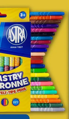 Flamastry dwustronne Astra 12/24 kolorów promocja w Smyk